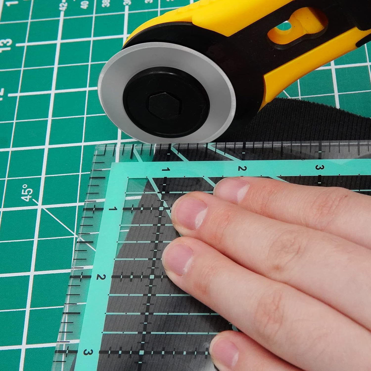 4pcs Square Quilting Ruler (32cm/24cm/16cm/12cm) Sewing Acrylic Ruler Anti-Slip Metric Ruler DIY Quilting Tools with Clear Printed Lines for Precise Cutting - Image 5